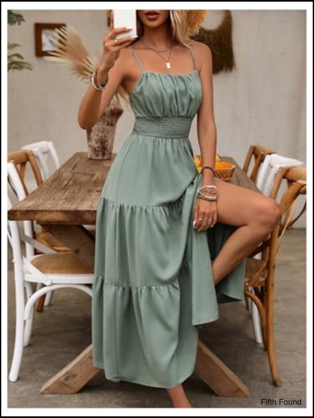 Women's Sleeveless Square Neck Maxi Dress Boho Summer Wedding Guest Flowy - Picture 4 of 6